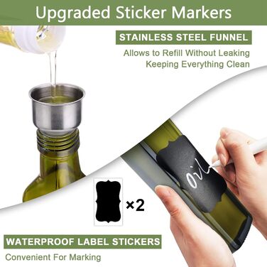 Дозатор для олії та оцту 500 мл, зелений Vialex