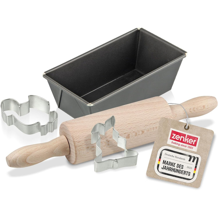 Пасхальный набор из 4 шт. - Идеально подходит для творческой пасхальной выпечки - Маленькая булочка из теста, маленькая форма для выпечки хлеба и две формочки для печенья с пасхальными мотивами - Детская посуда для выпечки Аксессуары для выпечки