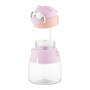 Пляшка для води Ardesto Space 550мл, пластик, рожевий