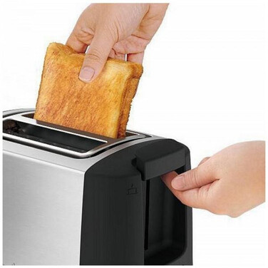 Tefal Тостер Confidence, 850Вт, пластик+метал, черный+нерж