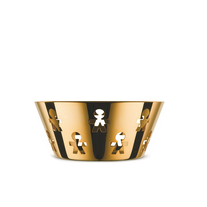 Миска 20,5х8,8 см, позолоченная Girotondo Alessi