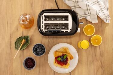 Gorenje Тостер 850Вт, підігрів, розморожування, пластик, чорний