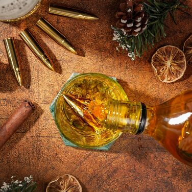 Подарунковий набір віскі з 2 склянки для віскі та 6 камінням для віскі Oaksea