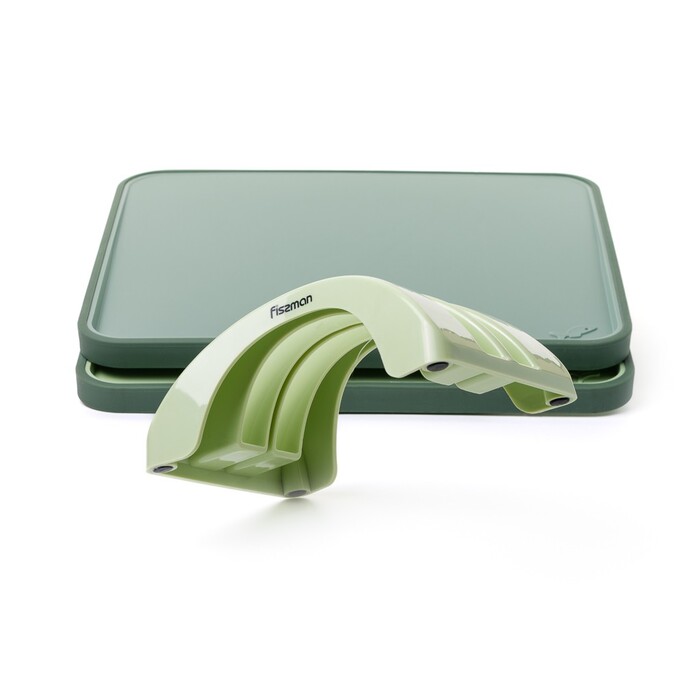 Набір з 2-х обробних дощок 38 х 28 см на підставці Fissman