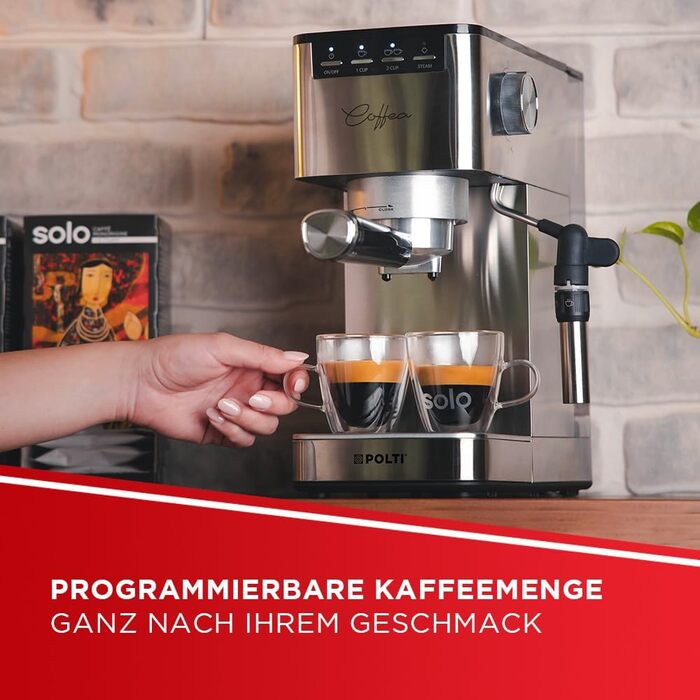 Ручная кофеварка для эспрессо и капучино 1,3 л 1450 Вт POLTI