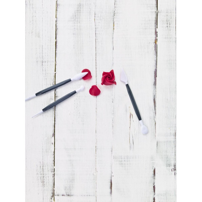 Набір інструментів для моделювання кондитерських прикрас, 16 шт, сірий, Easy Baking RBV Birkmann