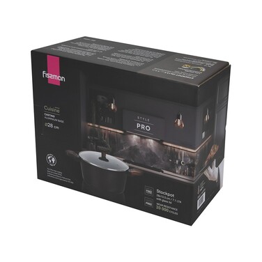 Кастрюля со стеклянной крышкой 28 см 7,1л CUISINE Fissman