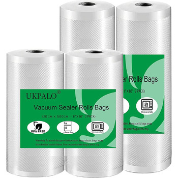 Рулон вакуумних плівок 20 x 500 см та 28  x 500 см, 4 рулона UKPALO