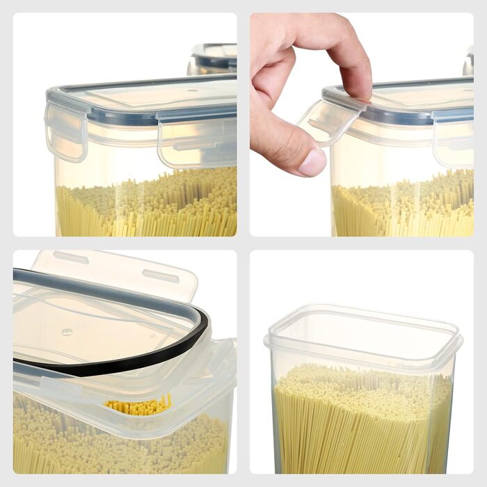 Контейнери для зберігання продуктів Hibisaws, 12 предметів, з кришками, контейнери для заморожування, харчові коробки, без BPA та 100 герметичні, прозорі, 6 x 1 л та 6 x 0,5 л, коробки для приготування їжі, набір Tupperware (24H1)