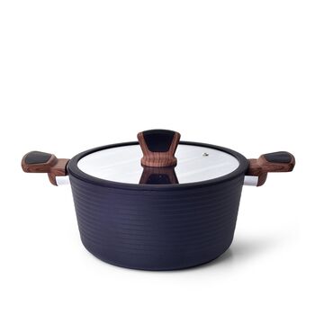 Каструля зі скляною кришкою 24 см 4,5 л DIAMOND GREY Fissman