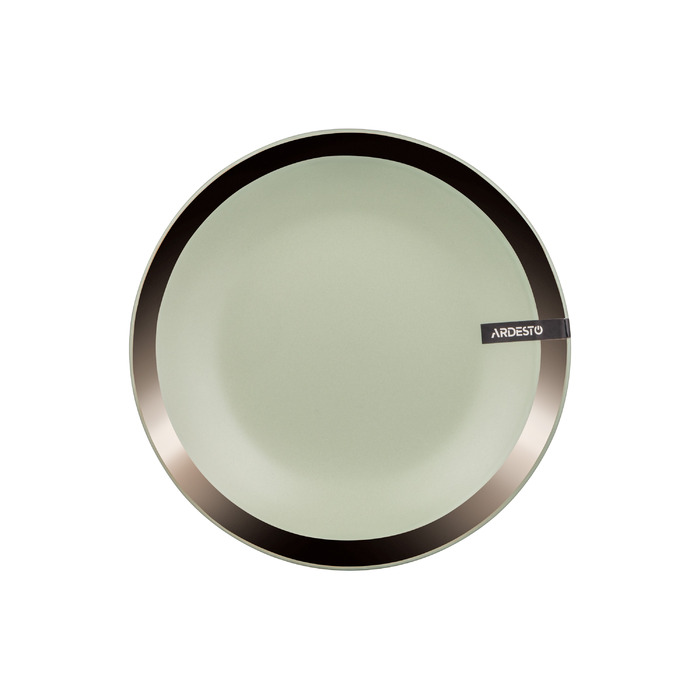 Тарілка десертна Ardesto Liguria Green bay, 19см, кераміка, зелений