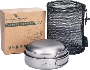 Набір титанових чаш для кемпінгу 3 шт. Boundless Voyage