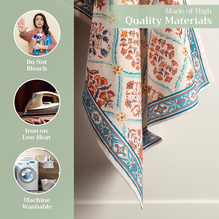 Набір із 3 багатоцільових кухонних рушників Барних рушників День подяки/Різдво (50 см x 70 см) (20 римських рушників, 50 x 70 см (набір із 3 шт.)), 39 Hermine Noel