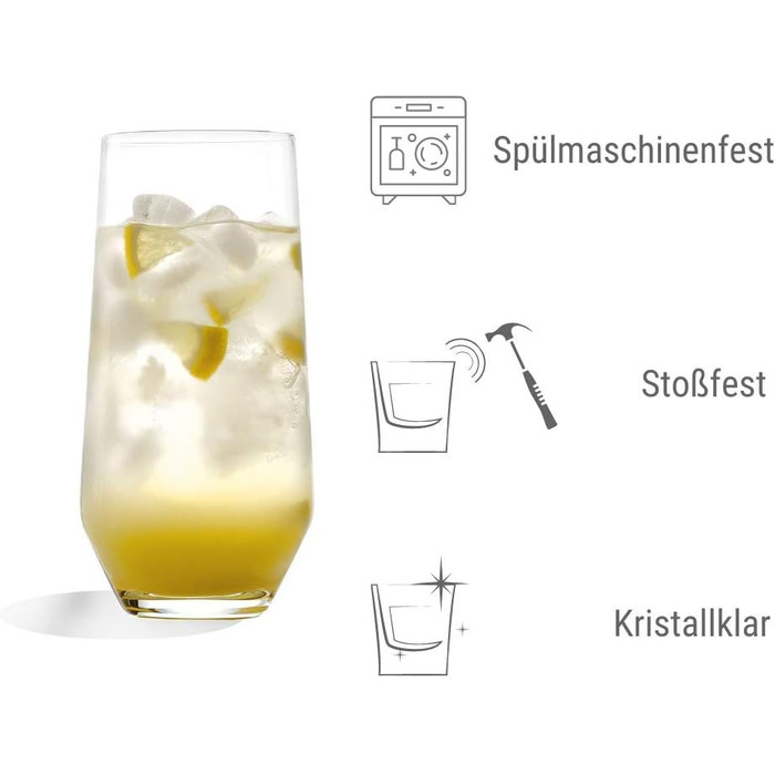 Набір із 6 склянок для лонгдрінків 390 мл, Quatrophil Stölzle Lausitz