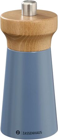 Пісок Zassenhaus WESTERLAND лакована деревина бука Головка млина з деревини бука з плавним регулюванням високопродуктивної керамічної шліфувальної машини Млин для спецій для солі 12 см, Ø 5,4 см (соляний млин, глибоководний, бук)