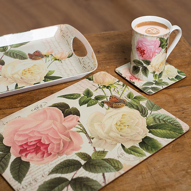 Набор пробковых подставок под тарелки CreativeTops Rose Garden 30 x 23 см, 6 шт.