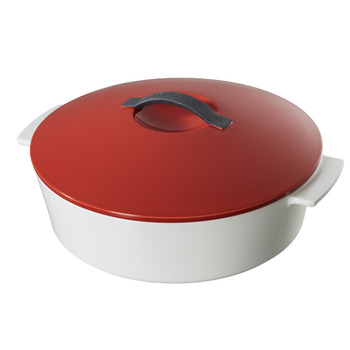Кокотница круглая Revolution Revol, красная крышка, 3,6 л, диам. 28 см