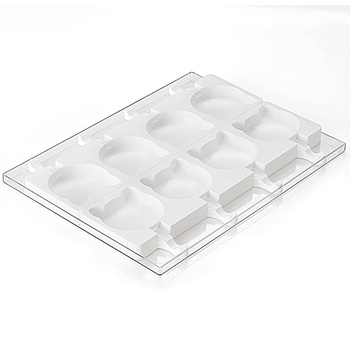 GEL08 Набір для морозива 'котик' 88,5 х20 мм (2 форми, таця, 50 паличок)