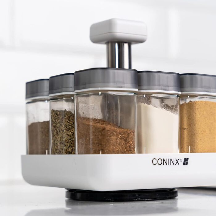 Стійка для спецій із 8 баночками для спецій Coninx