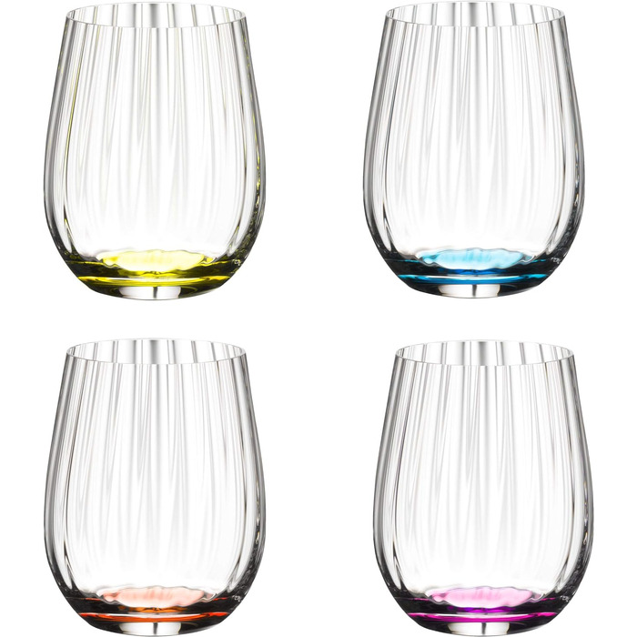 Набір з 4 різнокольорових склянок 344 мл, O Wine Tumbler Optical Riedel