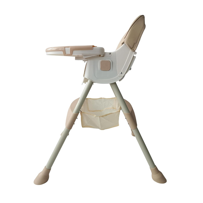 Дитячий стільчик для годування 4 в 1 від 6 місяців з підставкою для ніг бежевий BDW