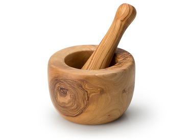 Ступка з товкачем з оливкового дерева 14 см Continenta