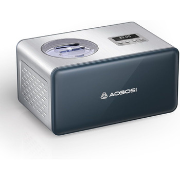 Морозивогенератор AAOBOSI 1,5 л з 4 режимами, морозивогенератор без попереднього заморожування з компресором, технологія тривалого охолодження, РК-екран - морозивогенератор для м&39якого морозива, машина для слэшу, Spring Lane (15,0 кг)