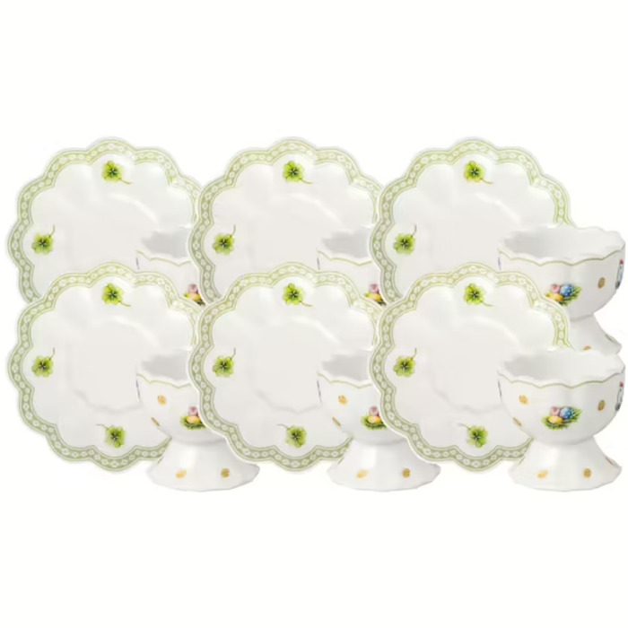 Набір з 6 підставок для яєць та 6 блюдець Easter Delight Villeroy & Boch