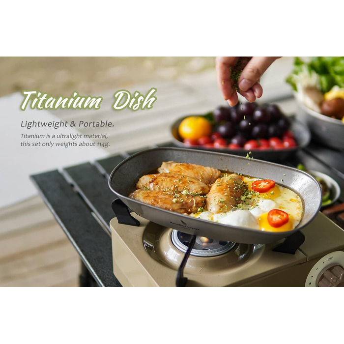 Титанова сковорода для кемпінгу Boundless Voyage Ti1114T