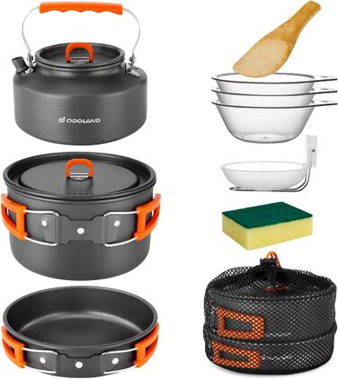 Набір посуду для кемпінгу 10 предметів Odoland