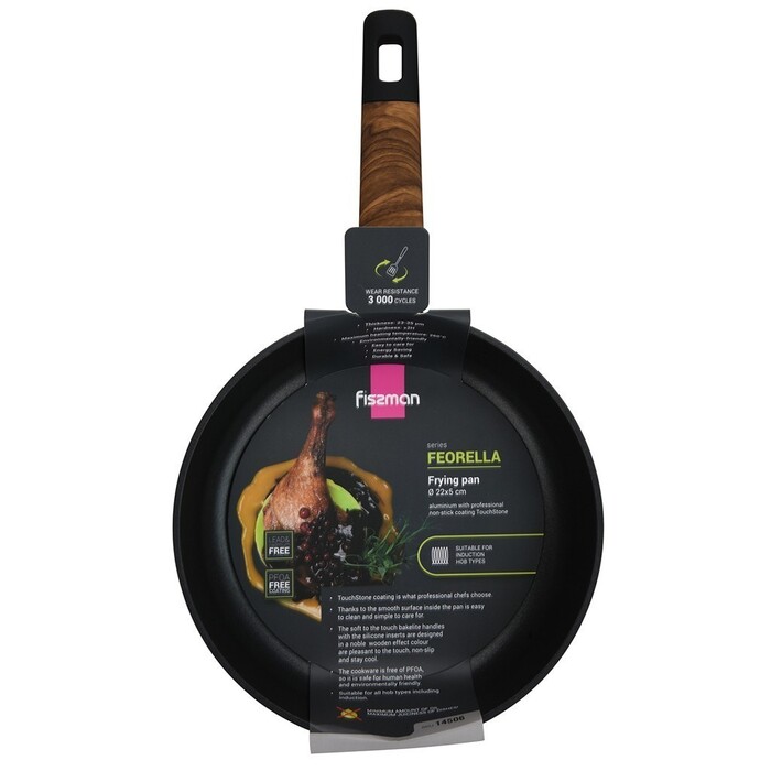 Сковорода Fissman для жарки FEORELLA 22x5,0 см алюминий с антипригарным покрытием (14506)