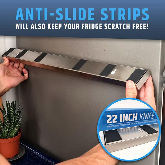 Преміальний 61-сантиметровий магнітно-смуговий ніж для стіни HMmagnets