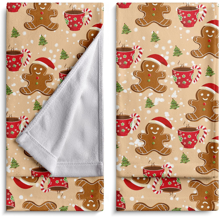 Набір з 2 кухонних рушників, Різдвяний пряник, 36,5 х 72 см Kwlegh