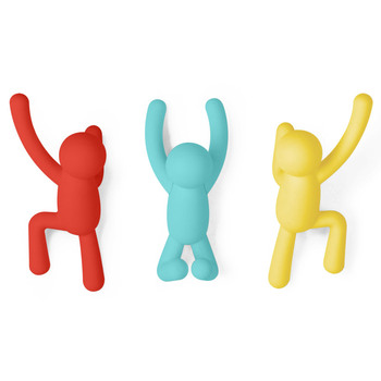 Вішалки-гачки buddy 3 шт. різнокольорові яскраві Umbra