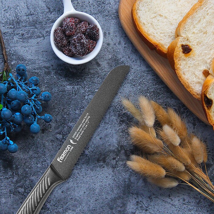 Ніж для хліба Fissman SHINAI graphite 13 см (2488)