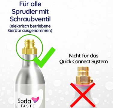 Змінний комплект балонів CO2 SodaTASTE (4 шт.) для газованої води, до 240 л газованої води (УВАГА потрібно 4 порожні балони) (Кокос)
