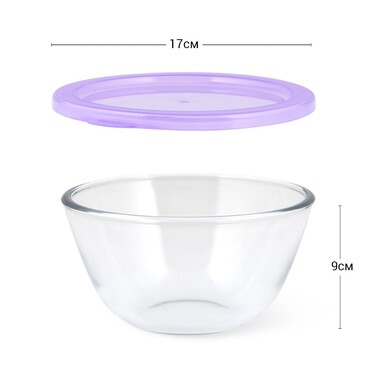 Миска с крышкой 17x9 см 1050 мл Fissman