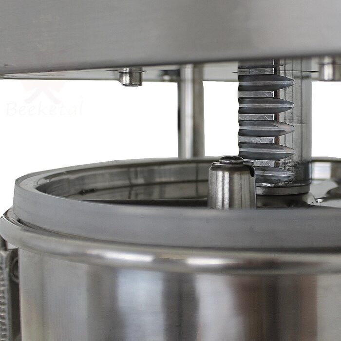 Промислова машина для наповнення ковбас Beeketal &39BTH07&39 з нержавіючої сталі (об&39єм 7 л/горизонтальна конструкція), професійна машина для наповнення ковбас з 2-швидкісним повністю металевим механізмом і рукояткою, включаючи 5 насадок для напов