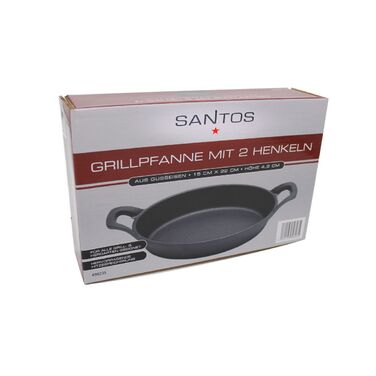 Сковорода чавунна овальна 22 х 15 см з 2 ручками Santos