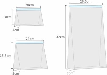 Вакуумні пакети 30 пакетів 20 х 10 / 23 х 15,5/ 26,5 х 32 см HYRYC