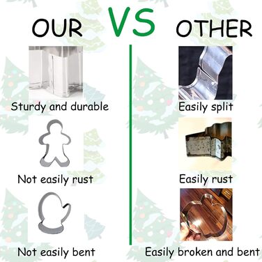 Різдвяні формочки для печива з нержавіючої сталі, 26 шт. chimoo