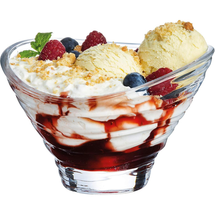 Скляна чаша для морозива Arcoroc ARC E5613 Jazzed, 6 шт. (250 мл, завиток)