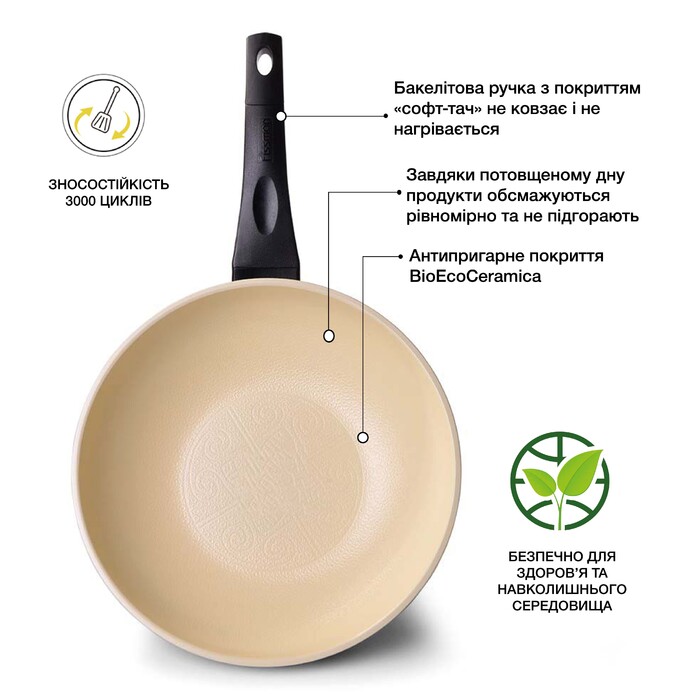 Сковорідка глибока ВОК Fissman OLYMPIC 28 см (4524)