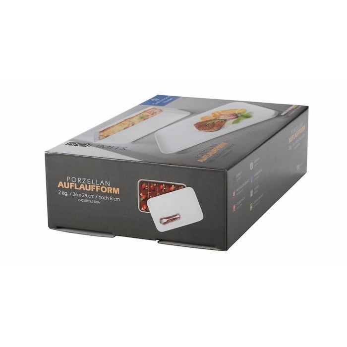 Форма для запікання з кришкою 36 х 24 х 8 см, біла No Limits Seltmann