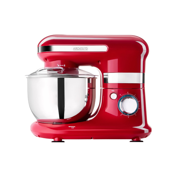 ARDESTO Міксер планетарний 800Вт, насадки-3, чаша-нерж., метал, 4л, Pulse-режим, червоний