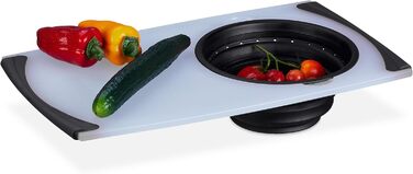 Обробна дошка із ситечком 50 х 19 х 12 см Relaxdays