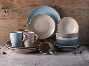 Набір посуду на 4 персони, 16 предметів, різнокольоровий Scandic Nature Collection Creatable