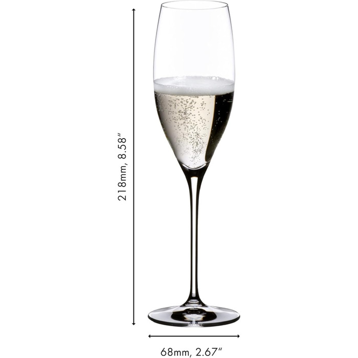 Келих для шампанського 230 мл, набір 4 предмети, Vinum Riedel