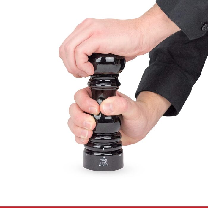 Ручне регулювання помелу u'Select, висота 12 см, дерево, коричневий, 23447 (соляний млин, чорний лакований)