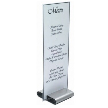 Меню-холдер 8*8*1.8 см, нержавіюча сталь, GenWare